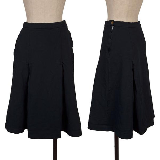 COMME des GARCONS Polyester Box Pleat Skirt Navy Size XS