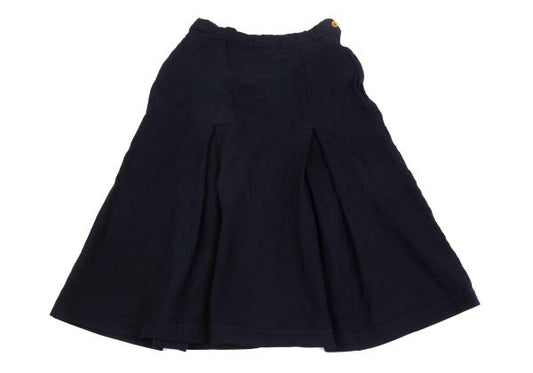 COMME des GARCONS Polyester Box Pleat Skirt Navy Size XS