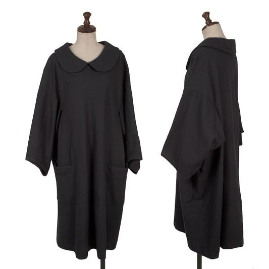 COMME des GARCONS Wool Nylon Diagonal Dress Navy Size S