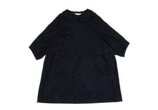 COMME des GARCONS Wool Nylon Diagonal Dress Navy Size S