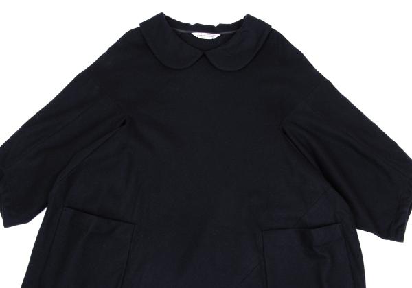 COMME des GARCONS Wool Nylon Diagonal Dress Navy Size S