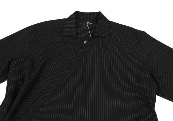 S'YTE Stripe Ethnic Wrap Shirt Charcoal Size 3