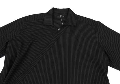 S'YTE Stripe Ethnic Wrap Shirt Charcoal Size 3