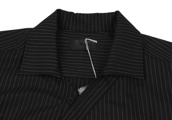 S'YTE Stripe Ethnic Wrap Shirt Charcoal Size 3