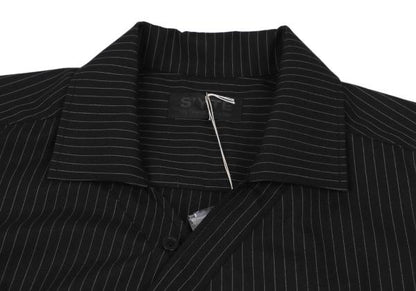 S'YTE Stripe Ethnic Wrap Shirt Charcoal Size 3