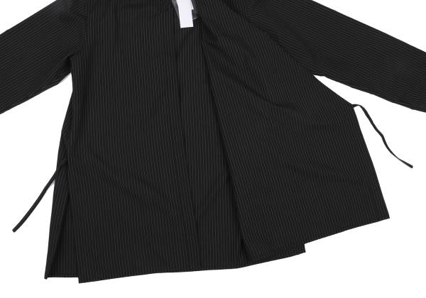 S'YTE Stripe Ethnic Wrap Shirt Charcoal Size 3