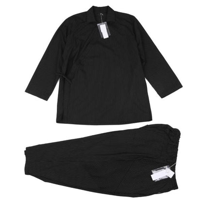 S'YTE Stripe Ethnic Wrap Shirt Charcoal Size 3