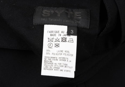 S'YTE Wool Poly High Waist Design Pants Black Size 3