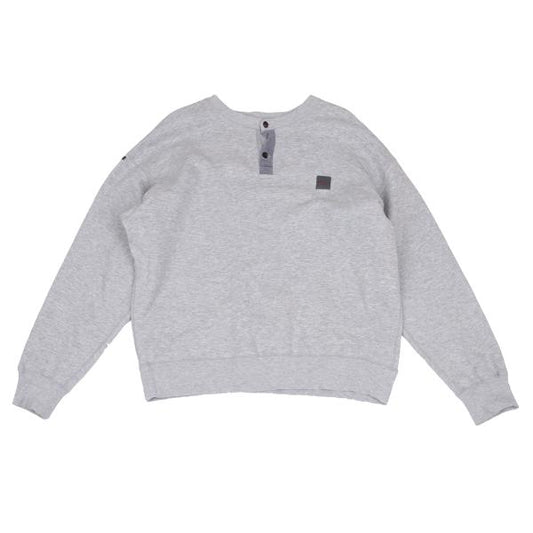Papas Cotton Blend Henley Neck Sweatshirt Gray Size L