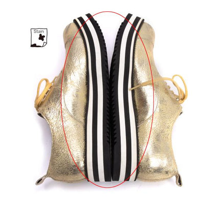 COMME des GARCONS Gold Metallic Platform Shoes Size 23.5CM