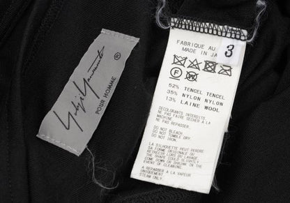 Yohji Yamamoto POUR HOMME 19SS Back T-Shirt Black Size 3