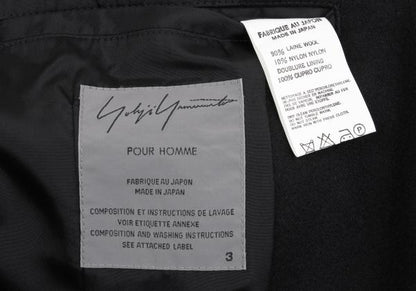 Yohji Yamamoto POUR HOMME 05AW Wool Jacket Black Size 3