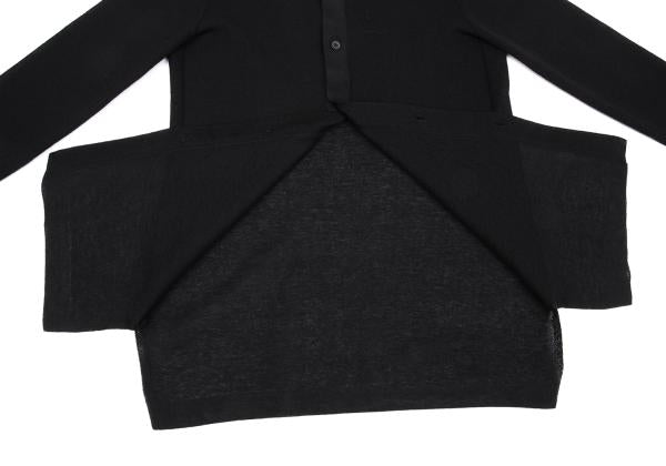 ISSEY MIYAKE 25SS Sheer Stretch Shirt Black Size 2