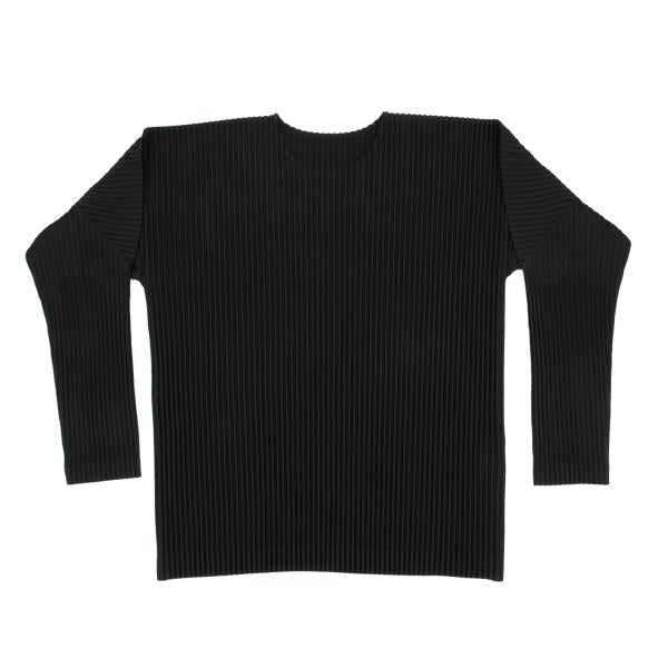 HOMME PLISSE ISSEY MIYAKE Pleated Black Polyester Size 4