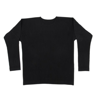 HOMME PLISSE ISSEY MIYAKE Pleated Black Polyester Size 4