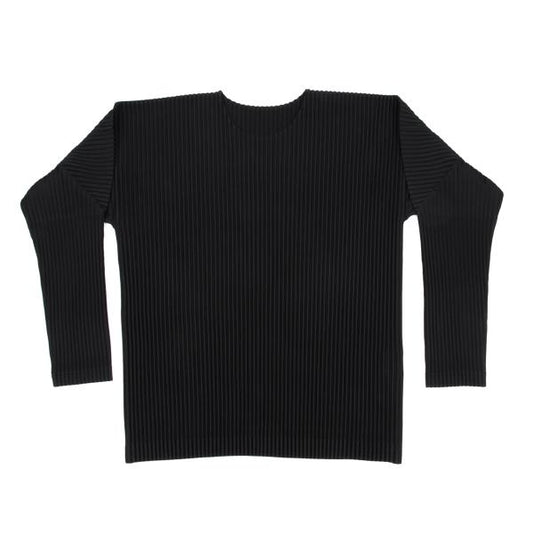 HOMME PLISSE ISSEY MIYAKE Pleated Black Polyester Size 4