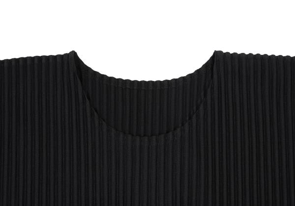 HOMME PLISSE ISSEY MIYAKE Pleated Black Polyester Size 4