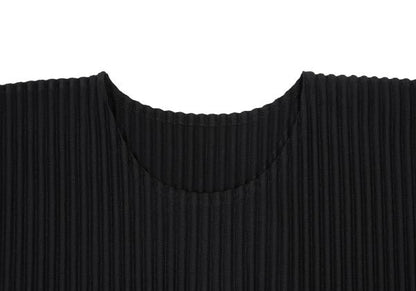 HOMME PLISSE ISSEY MIYAKE Pleated Black Polyester Size 4