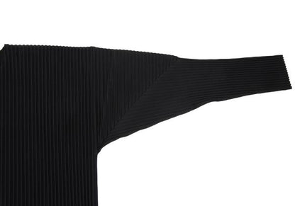 HOMME PLISSE ISSEY MIYAKE Pleated Black Polyester Size 4