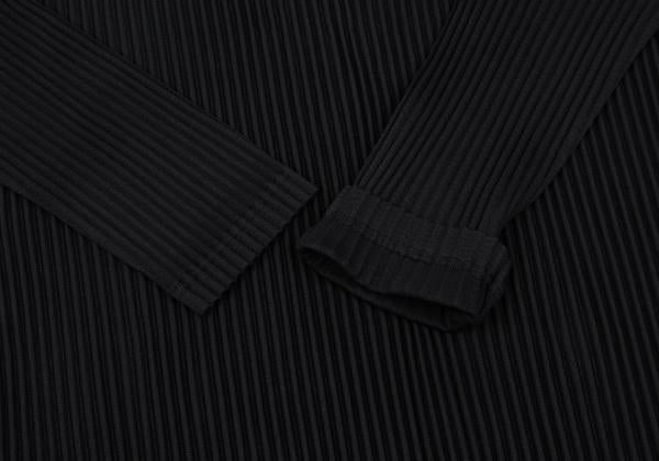 HOMME PLISSE ISSEY MIYAKE Pleated Black Polyester Size 4