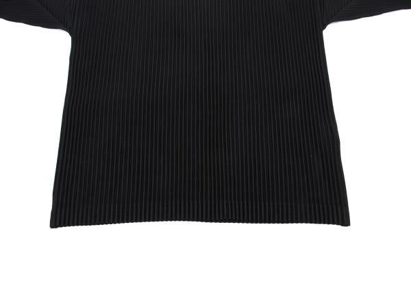 HOMME PLISSE ISSEY MIYAKE Pleated Black Polyester Size 4