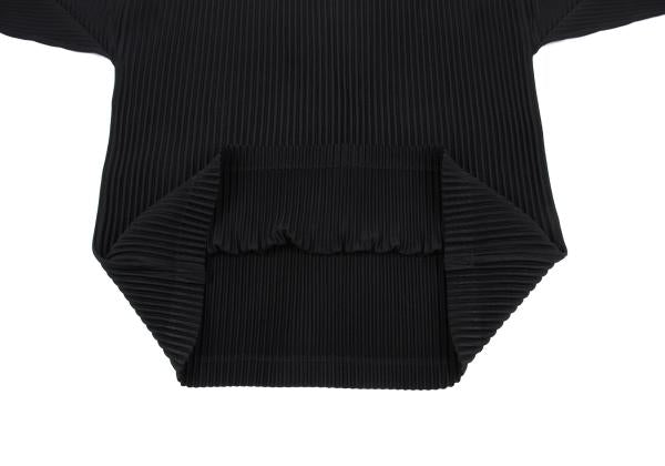 HOMME PLISSE ISSEY MIYAKE Pleated Black Polyester Size 4
