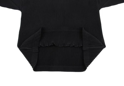 HOMME PLISSE ISSEY MIYAKE Pleated Black Polyester Size 4