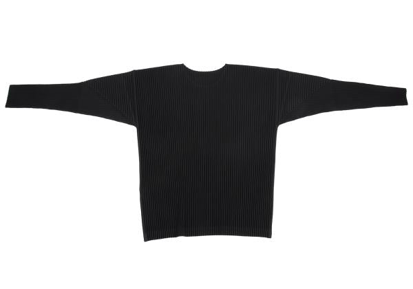 HOMME PLISSE ISSEY MIYAKE Pleated Black Polyester Size 4