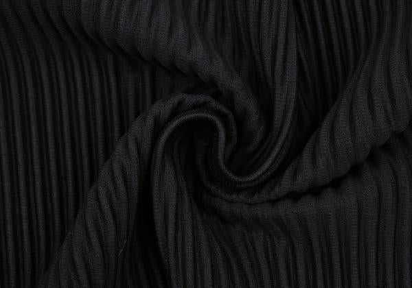 HOMME PLISSE ISSEY MIYAKE Pleated Black Polyester Size 4