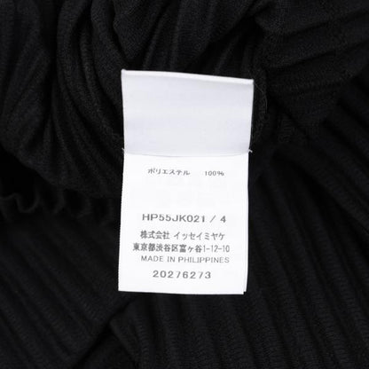 HOMME PLISSE ISSEY MIYAKE Pleated Black Polyester Size 4