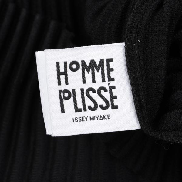 HOMME PLISSE ISSEY MIYAKE Pleated Black Polyester Size 4