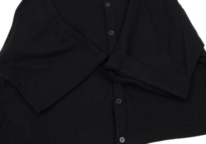 Y's Cotton Blend Raglan Sleeve Blouse Black Size 2