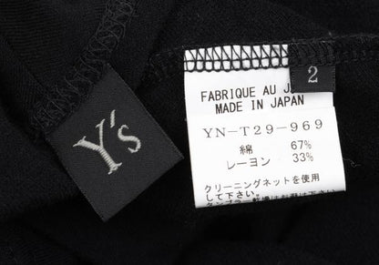 Y's Cotton Blend Raglan Sleeve Blouse Black Size 2