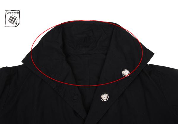Y's Cotton Snap Button Blouse Black Size 1