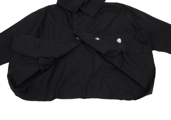 Y's Cotton Snap Button Blouse Black Size 1