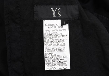 Y's Cotton Snap Button Blouse Black Size 1