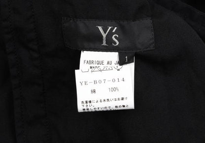 Y's Cotton Snap Button Blouse Black Size 1