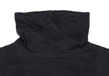 Plantation Panel Design High Neck Blouse Navy Size M