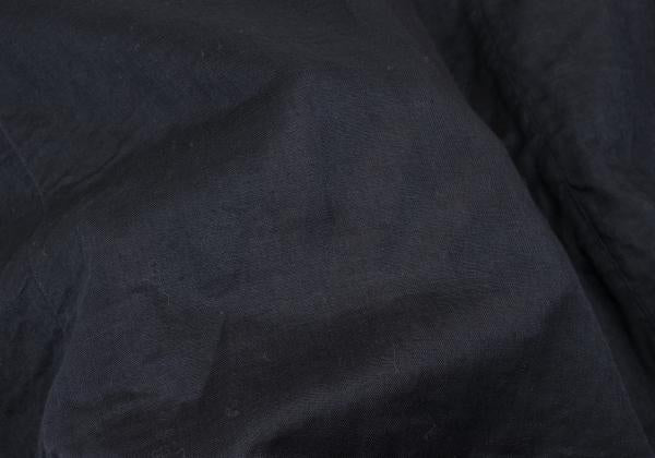 Plantation Panel Design High Neck Blouse Navy Size M