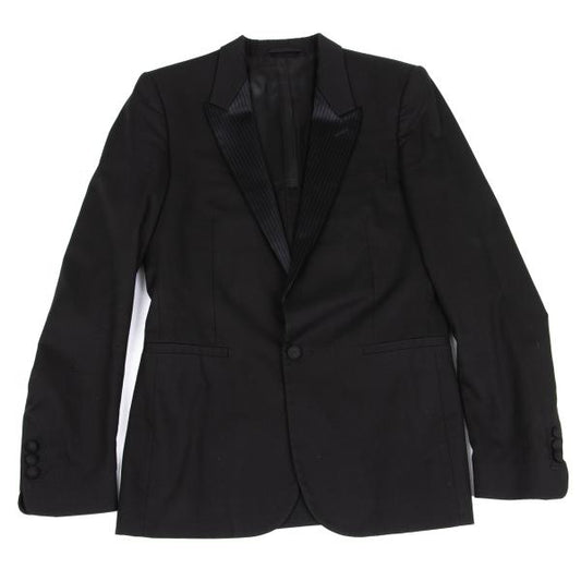 Martin Margiela Cotton Stripe Peak Jacket Black Size 46
