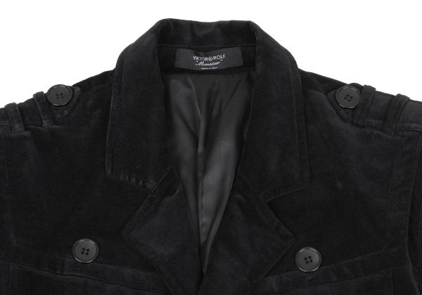 VIKTOR&ROLF Belt Design Velvet Jacket Black Cotton Size 46