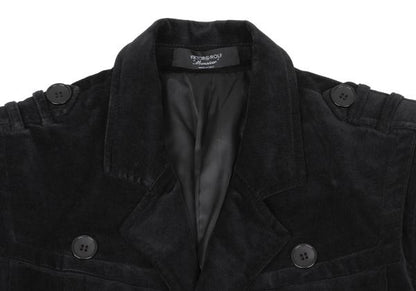 VIKTOR&ROLF Belt Design Velvet Jacket Black Cotton Size 46