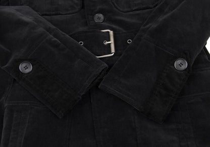 VIKTOR&ROLF Belt Design Velvet Jacket Black Cotton Size 46