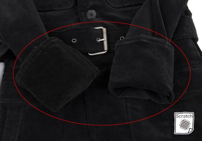 VIKTOR&ROLF Belt Design Velvet Jacket Black Cotton Size 46