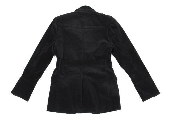 VIKTOR&ROLF Belt Design Velvet Jacket Black Cotton Size 46