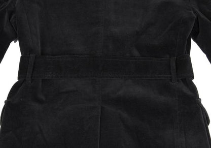 VIKTOR&ROLF Belt Design Velvet Jacket Black Cotton Size 46