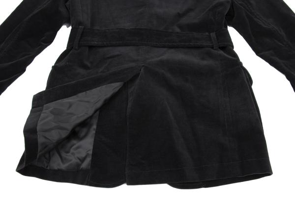 VIKTOR&ROLF Belt Design Velvet Jacket Black Cotton Size 46