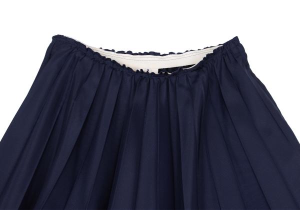 COMME des GARCONS Poly Raw-Edge Chiffon Skirt Navy Size S