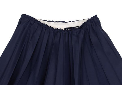 COMME des GARCONS Poly Raw-Edge Chiffon Skirt Navy Size S