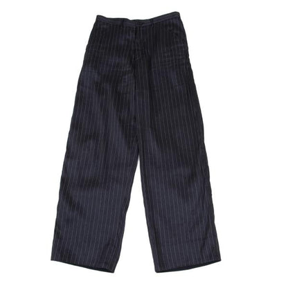 GIORGIO ARMANI Linen Pinstripe Pants Blue Size 44